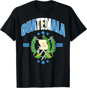 100% Cotton Love Guatemala With Guatemala Flag Quetzal Bird Emblem T-Shirt