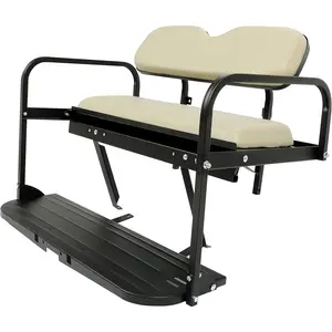 Back Rear Seat Compatible with 2007-2016 Yamaha Drive G29 Golf Cart Folding Back Seat Off White Powder Coated Rear Flip Seat Steel Rack Fitment