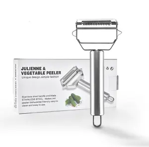 Dual-Blade Stainless Steel Vegetable Peeler and Julienne Slicer for Fruits and Vegetables Kitchen Utensils