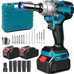 1/2" High Torque 3-in-1 Cordless Impact Wrench Kit Battery & Case for DIY Home Car Maintenance