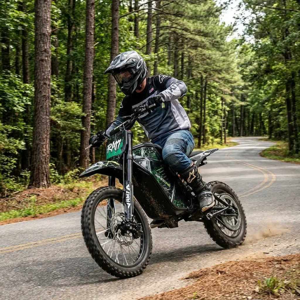 Windone RM7 Ebike,2200W Peak Motor, 37MPH Fast Speed, 48V 22.5Ah Battery, 45-60 mi Range, 14"/12" Off-Road Tires,Dual Hydraulic Brakes, Full Suspension， 3-Speed Modes for Dirt Biking,  UL 2272 Electric Dirt Bike Adults & Teens