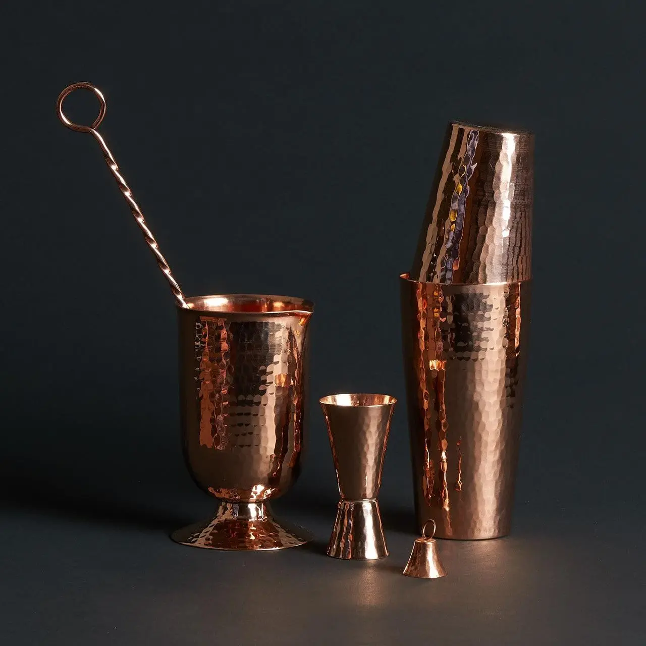 Essential Copper Mixologist Set - Shaker Utensils