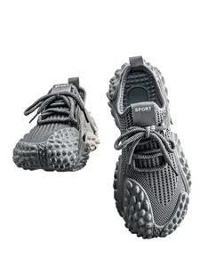 Men's Retro Breathable Mesh Sneakers, Durian Sole, Thick Bottom Heel Lift, Ideal for Summer Wear and Daily Use, Comfortable Footwear
