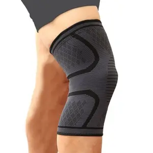 Unisex Fit Nylon Compression Knee Brace - Breathable, Lightweight Support Sleeve for Running, Workout | Black, Small