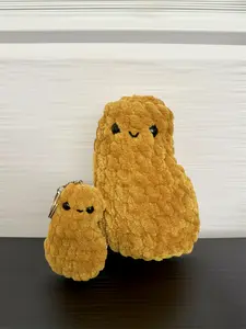 Crochet Chicken Nugget Plushie and Keychain