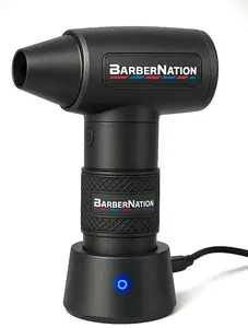 BarberNation TurboJet 3.0 FadeBlaster Cordless Air Duster with Charging Stand for Barbers
