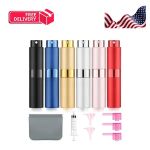 6 Pack 8ML Empty Perfume Atomizer Cologne Travel Spray Bottle