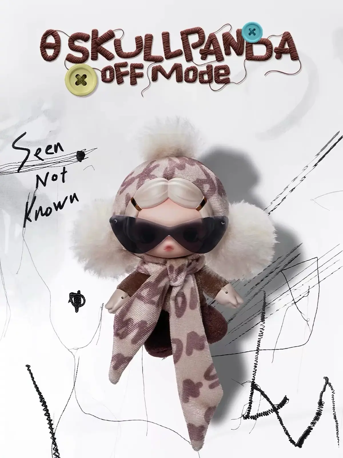 Skullpanda Don't Want Series Mini SP Vinyl Bag Charm Blind Box