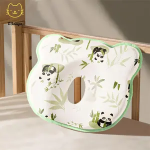 Panda Print Baby Pillow for Flat Head Prevention Infant Head Shaping Pillow for Babies Comfortable Sleeping Experience