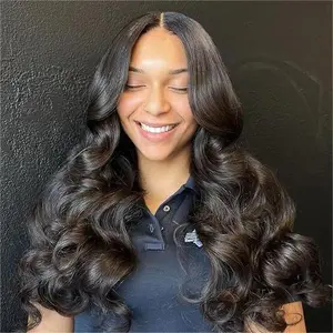 Hot Star Body Wave 13x6 HD Transparent Lace Front Natural Black Hot Red P4/27 Highlight Colored Wig Pre Plucked 99J Burgundy and 613 Blonde Lace Frontal Human Hair Wigs For Women