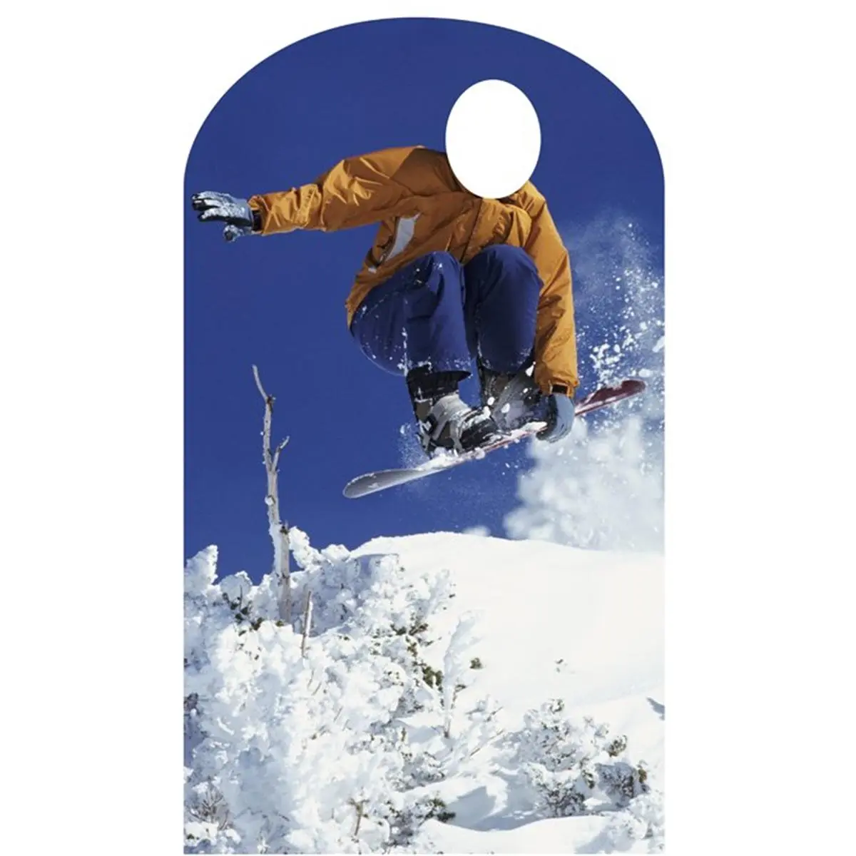 Advanced Graphics Life-Size Snowboarder Stand-In, Corrugated Cardboard Cutout Photo Prop for All Ages, Wall Mountable, 70.5" x 45.5", Stand-Up, Graphics Print, 45.5 Inches