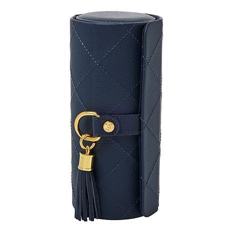 Joy Mangano Joy First Class Luxury Leather Hard Sided Jewelry Case