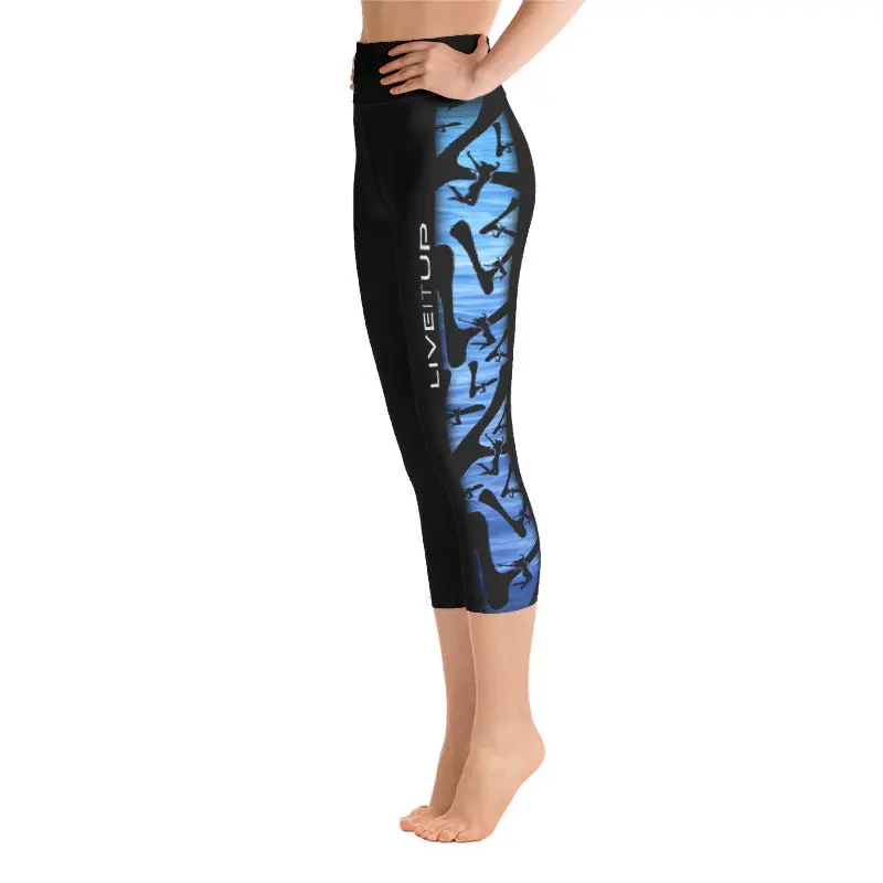 Women's "Oceanic" Yoga Capri Leggings