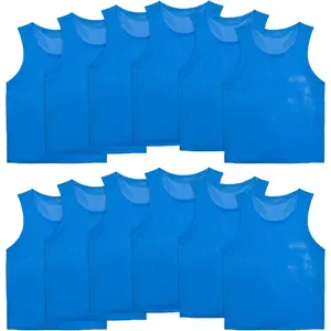 Scrimmage Vests 12/24 Pack Pinnies for Basketball Football Lightweight Team Practice Jerseys for  Youth Adult