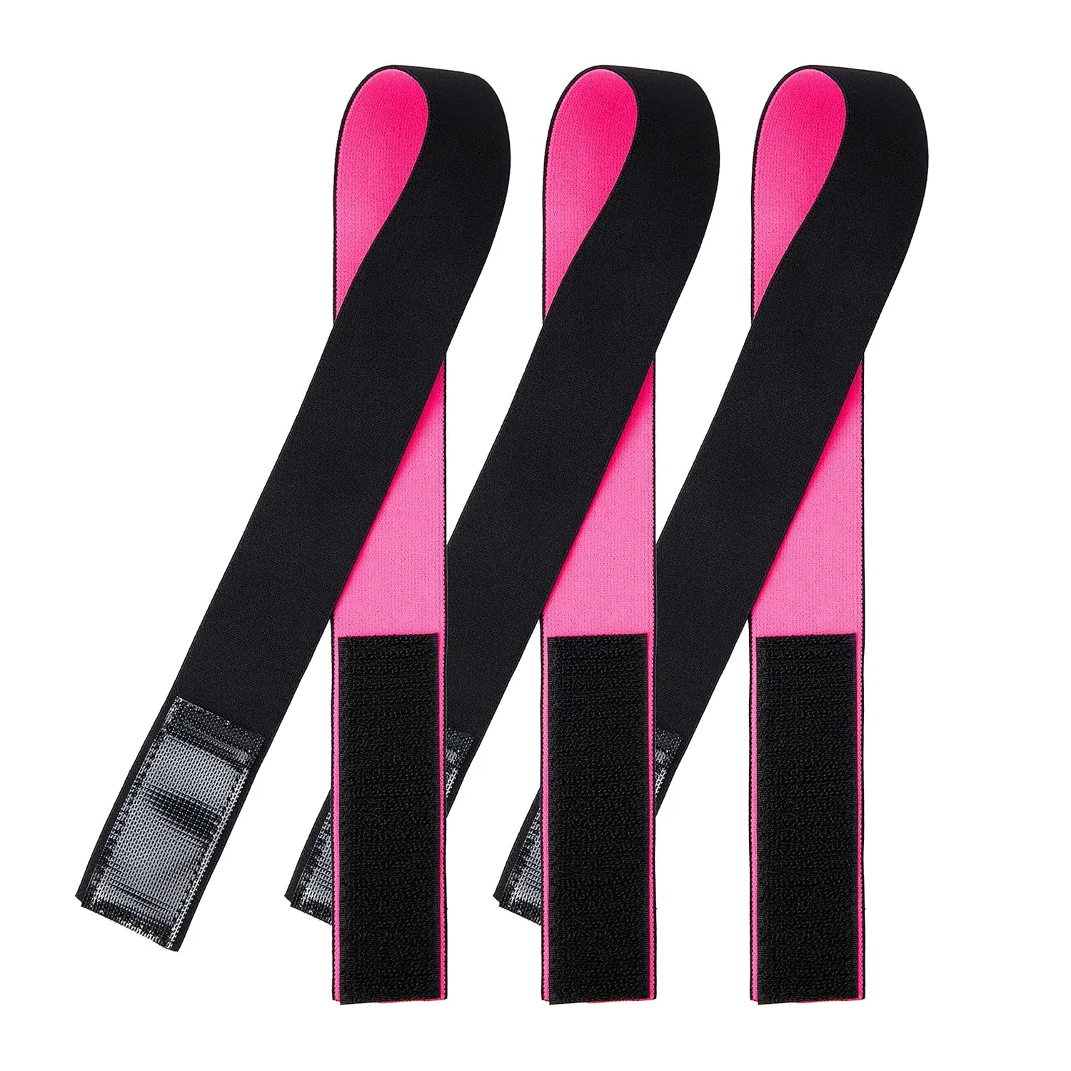 Elastic Bands for Wigs, Lace Melting Front Wig Grip, Baby Hair Control, and Edge Laying Headband, Pink + Black, Wig Accessories