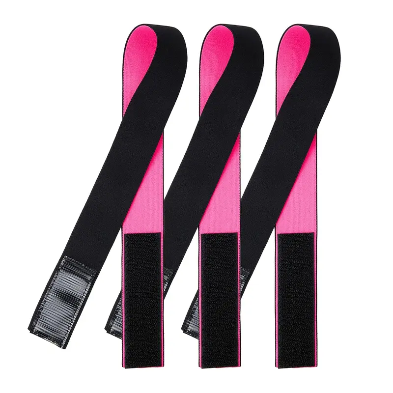 PINKIRIS Elastic Wig Band - Versatile Hair Extension Accessory with Lace Melting Front Grip, Baby Hair Control, Edge Laying, Natural Look, Secure Fit, Pink+Black Stylish Combination