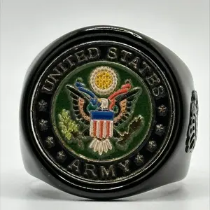 The ARMY deCAPitator ring bottle cap & can tab opener busts open your favorite beverage with a flick of the wrist. US Army; Military merchandise; Military gifts;