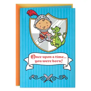 Once Upon a Time Birthday Card for Boy With Activity Sheet