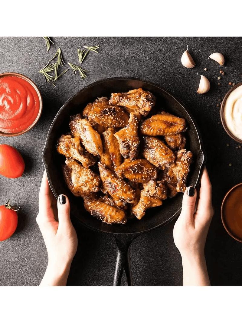 3Pcs Cast Iron Pan Pre-Seasoned Iron Skillet Set Heavy Duty Skillet Set With Pouring Lip For Grilling Searing Frying Baking 6 Inch 8 Inch And 10 Inch Black