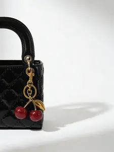 A fashionable and cute cherry design Keychain, bag decoration, Bag Pendant, daily wear, also a surprising and exquisite small gift. Hanging Ornaments Hangable Hangable