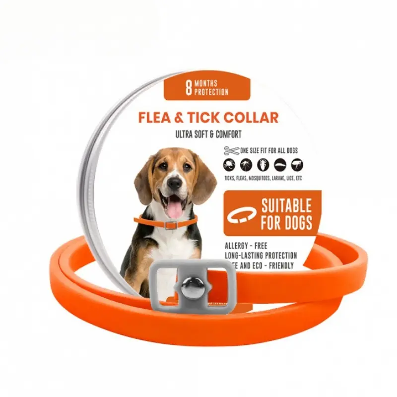 Flea & Tick Collar , Protects from Biting Insects, Adjustable Fits Both Dogs & Cats, Plant Based Formula, Slow-Release Lasting Protection, Waterproof