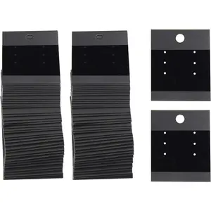 120 Pcs Black Velvet Earring Display Cards, Plastic Earring Card Holder for Jewelry Accessory Display 1.65 x 2 inch