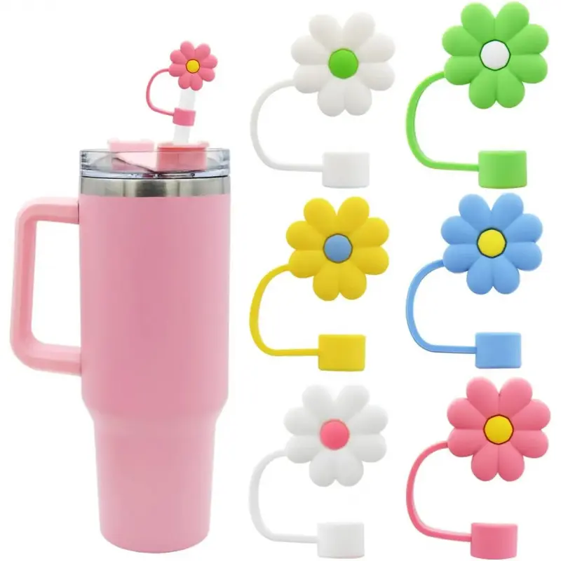 Straw Cover Cap for  Cup, Straw Topper 10 mm 0.4 in  Straw Tips ,Straw Tip Covers for  Cups Accessories