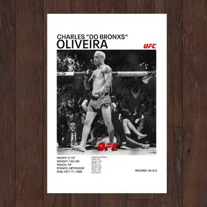 Charles Oliveira UFC poster wall art Artistic Decor