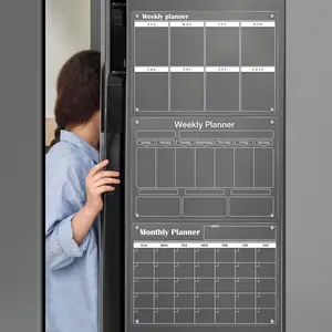 Acrylic Magnetic Refrigerator Magnet, Simple Work Message Board, Transparent Display Board, Home Magnetic Board, Calendar, Notes Board