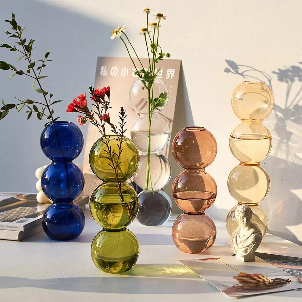 Creative Bubble Glass Vase: Modern Elegance for Your Home