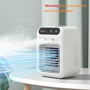 portable air conditioner air cooling fan for room office and cars, battery powered usb fan with rechargeable batteries, add ice for better cooling, multifunctional cooling fan