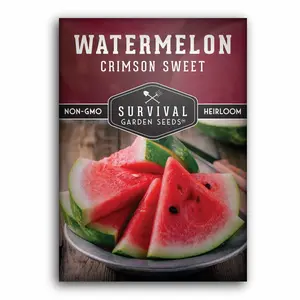 Survival Garden Seeds Crimson Sweet Watermelon Seed Non-GMO Heirloom