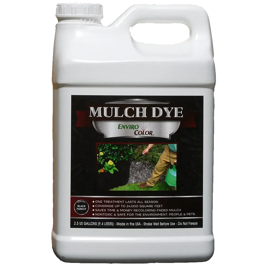 Black Forest Mulch Dye | 24,000 SQ. FT - 2.5 Gallons 320 oz