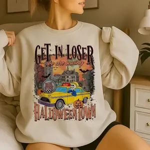 Get In Loser We Are Saving Halloween Town Shirt, Vintage Halloween Est 1998 Sweatshirt, Halloweentown Shirt, Pumpkin Shirt, Taxi Skeleton Funny Meme Troll Gift Ghostface Halloween funny gothic retro spooky vibes