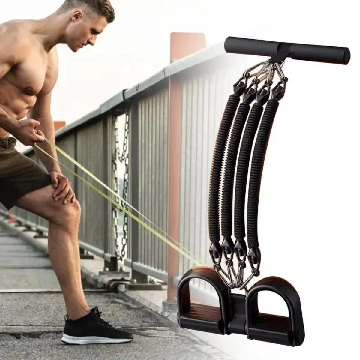 ‌Multifunctional Pedal Tensioner Home Exercise Device for Men Abdominal Back Muscle Training‌ Foldable Ab Crunch Waist Twisting Machine Home Abs Workout Adjustable Workout