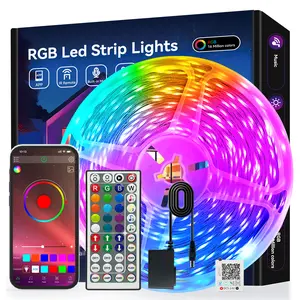 Smart RGB LED Strip – App + Remote, Music Sync, 16M Colors, Easy Install – Bedroom, Kitchen, Party, Home