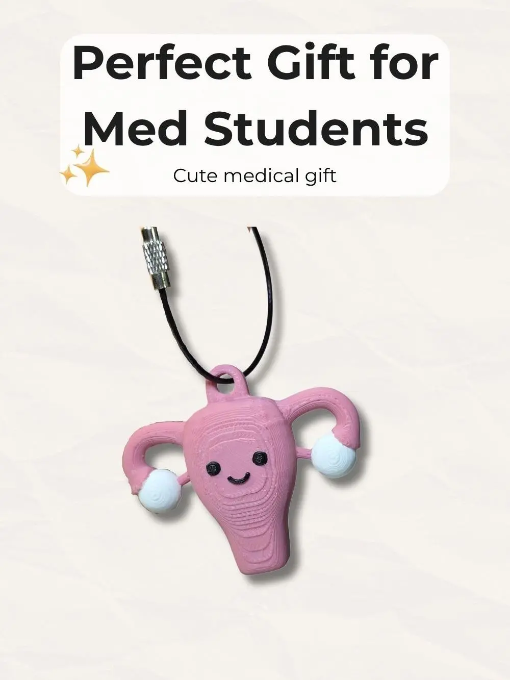 Uterus Keychain | OBGYN Gift | Nurse Gift | Medical Student Gift | Funny Anatomy Keychain | Sonographer Gift | Women’s Health Gift