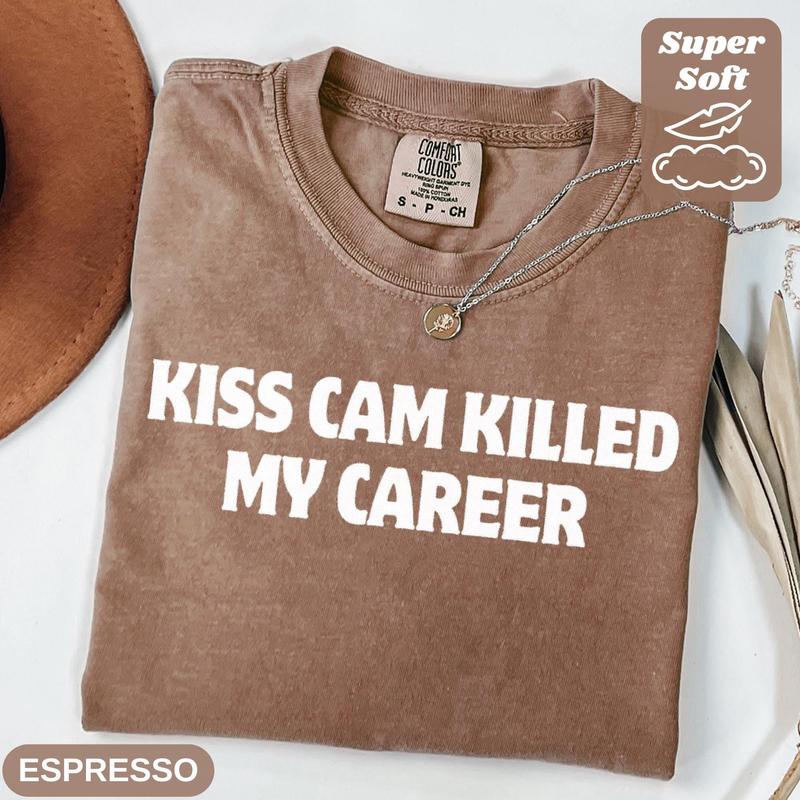 Comfort Colors Kiss Cam Killed My Career T-Shirt Concert Scandal Tee Viral CEO Affair Meme Shirt Funny Office Drama Shirt Unisex T-Shirt