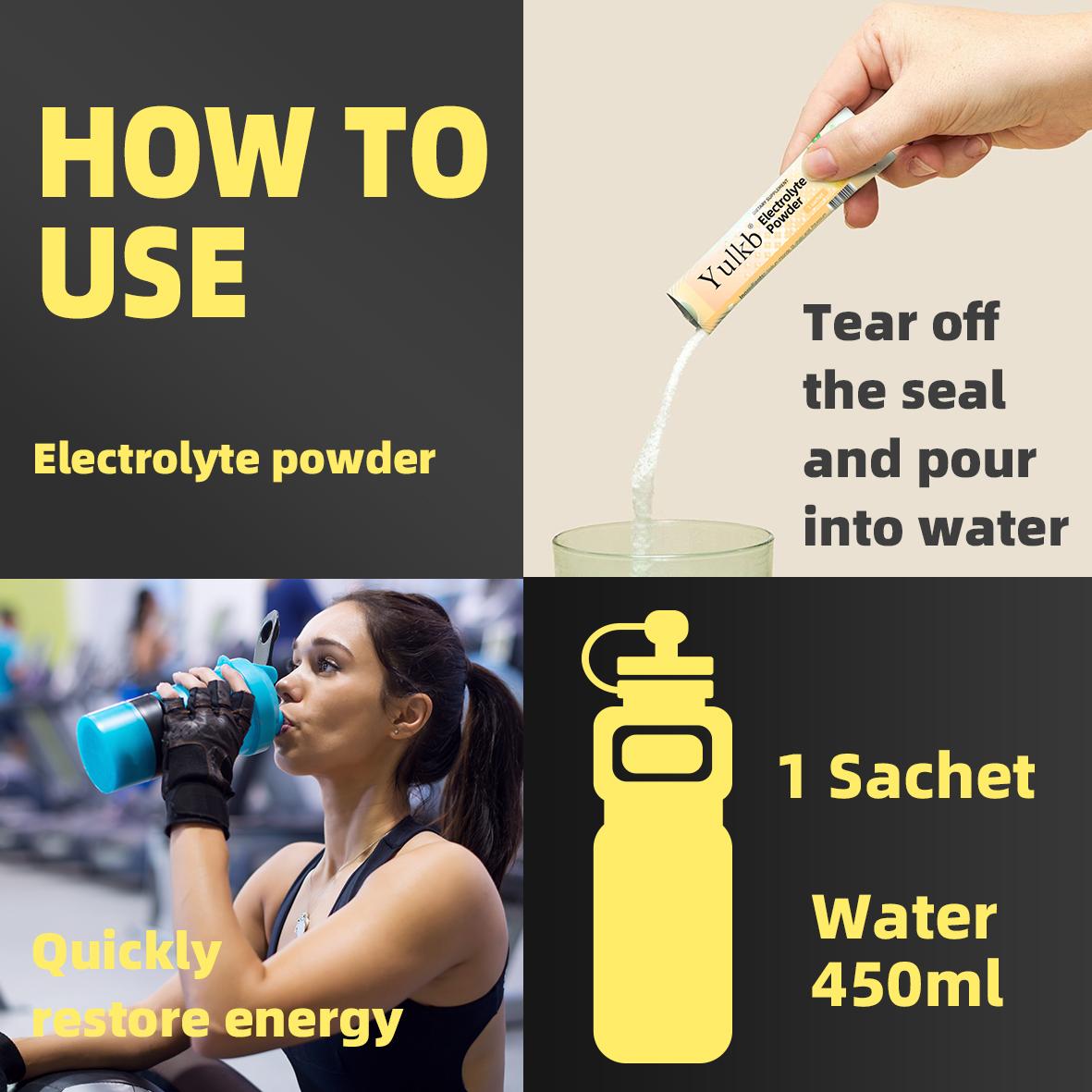 YULKB Electrolyte Powder—Apple, Strawberry, and Lemon Flavors—Sugar-Free Hydration Supplement, Rich in Magnesium, Potassium, and Sodium—Suitable for Ketogenic Diets, Vegans, and Fasting Periods; Zero-Calorie Electrolyte Drink