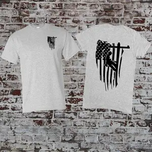 Lineman American Flag Wave T-shirt, Lineman T-shirt, Lineman Gifts