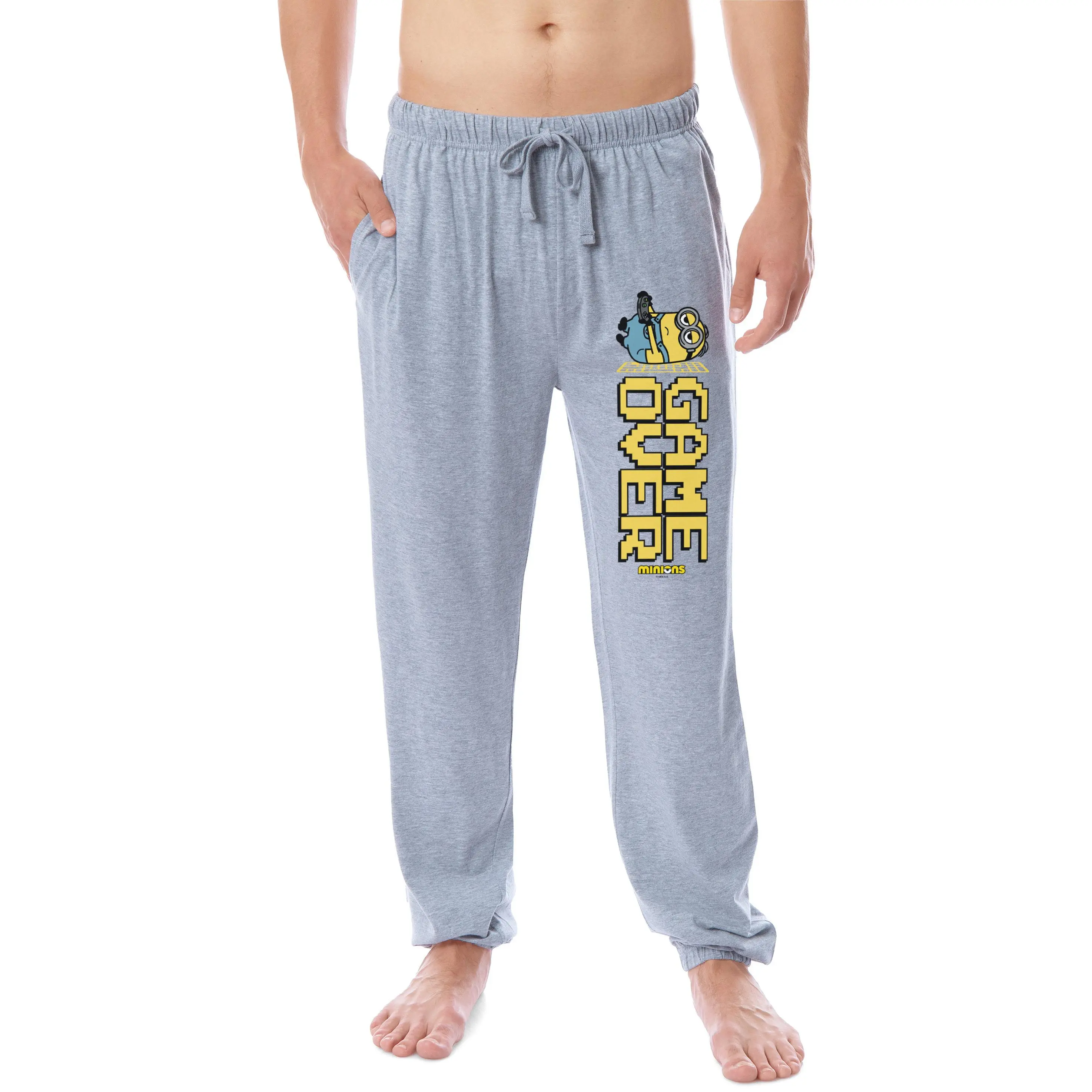 Despicable Me Minions Mens' Game Over Sleep Jogger Pajama Pants For Adults, Polyester, Plush