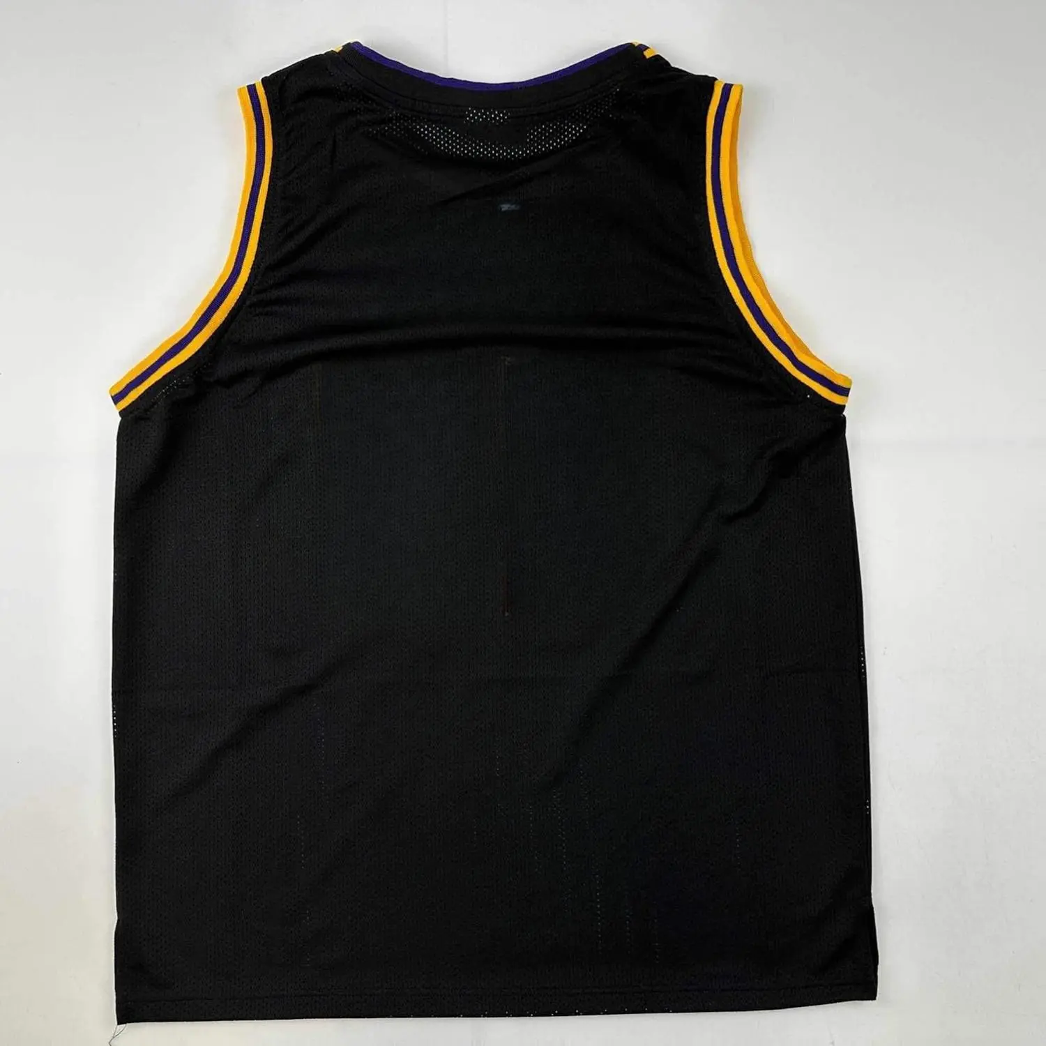 Facsimile Autographed LeBron James #23 Los Angeles LA Black Mamba Reprint Laser Auto Basketball Jersey Men's XL Fitted Durable Material