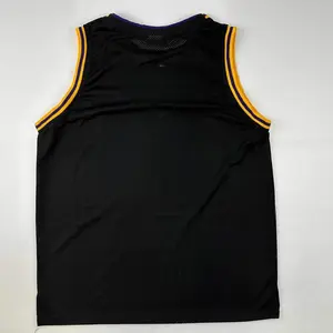 Facsimile Autographed LeBron James #23 Los Angeles LA Black Mamba Reprint Laser Auto Basketball Jersey Men's XL Fitted Durable Material