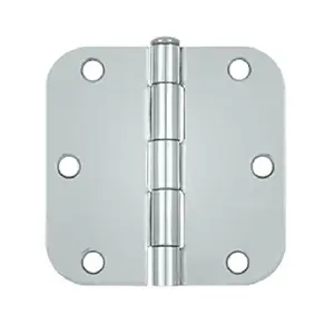 Deltana S35R526 Chrome Hinge, 3.5x3.5x0.62 in. Radius, Residential-Style Steel Hinge with Standard Thickness, US26 Finish, Chrome Hinges