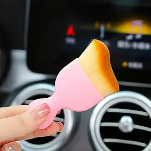 Portable Car Air Outlet Brush, Soft Car Interior Cleaning Brush, Multifunctional Car Interior Cleaning Tool for Car Air Outlet, Center Console, Instrument Panel, Seat