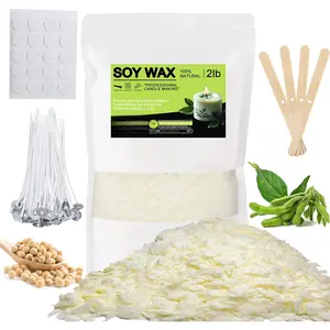 Soy Wax for Candle Making, 2lb  Soy Wax Flakes,  Soy Candle Wax for Candle Making Supplies, Pure Candle Wax from Farm, No , Additives