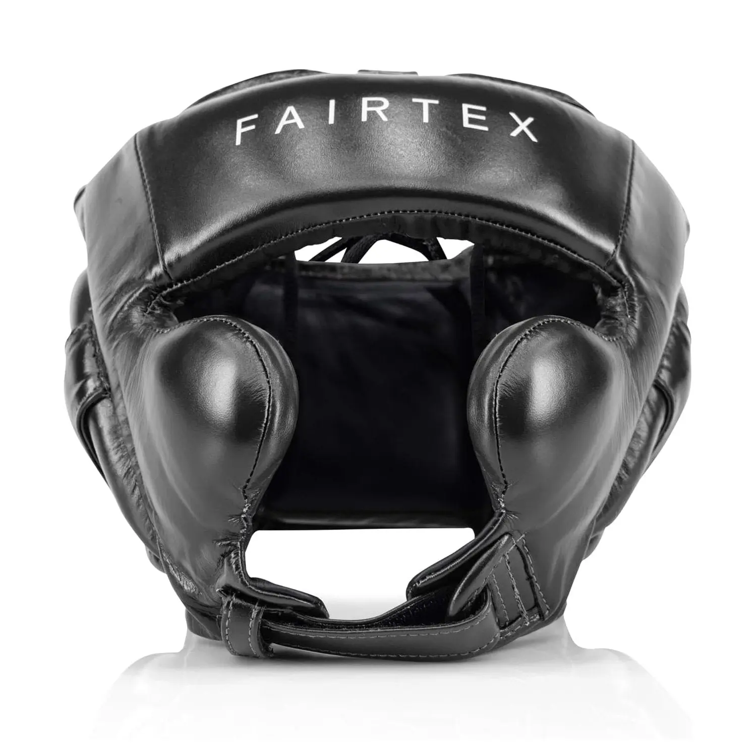 Fairtex HG18 Pro Combat Sports Boxing Headguard - Genuine Leather Hybrid, Advanced Impact Protection, Enhanced Vision, Custom Secure Fit, Hook-and-Loop Closure Training/Competition Gear