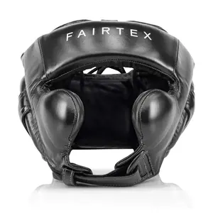 Fairtex HG18 Pro Boxing Headguard – Hybrid Competition & Training Headgear with Enhanced Vision and Full-Protection Padding | Genuine Leather