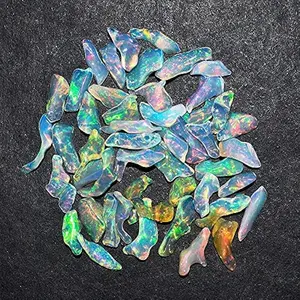 7pcs Ultra Fire AA+ Natural Organic Ethiopian Opal Crystal Gemstone, Chakra Healing Crystal, Rough Crystals and Gemstone, Octobe