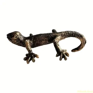 Bronze Gecko Hanging Decoration, Garden Decor Potted Plant Accessory for Home Improvement Garden Supplies